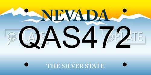 QAS472 Nevada License Plate