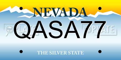 QASA77 Nevada License Plate