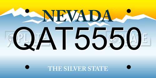QAT5550 Nevada License Plate