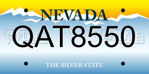 QAT8550 Nevada License Plate