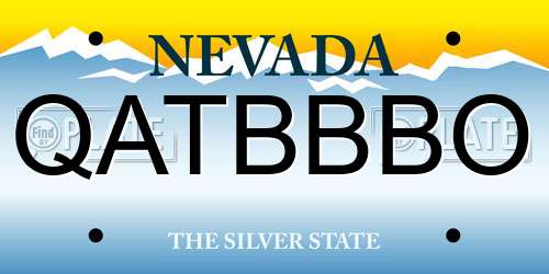 QATBBBO Nevada License Plate