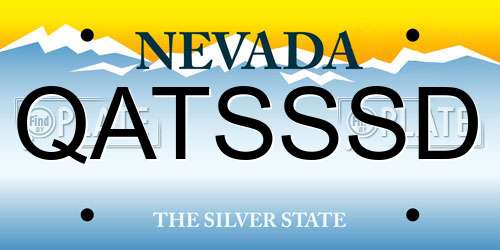 QATSSSD Nevada License Plate