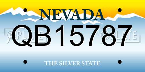 QB15787 Nevada License Plate
