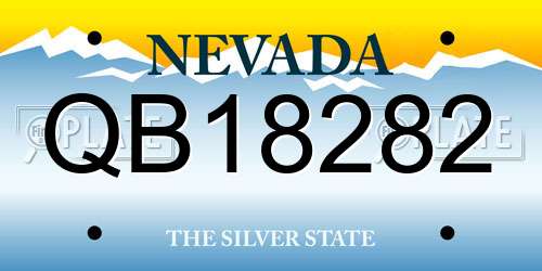 QB18282 Nevada License Plate