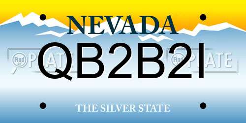 QB2B2I Nevada License Plate