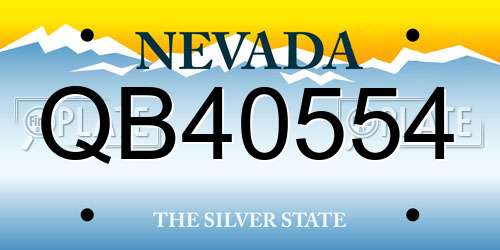 QB40554 Nevada License Plate