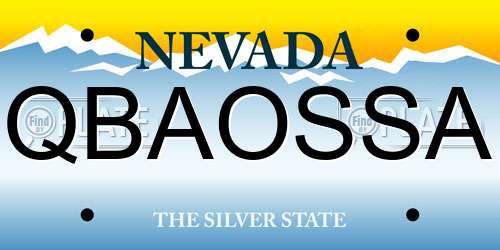 QBAOSSA Nevada License Plate