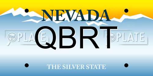 QBRT Nevada License Plate