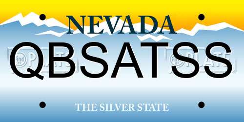 QBSATSS Nevada License Plate