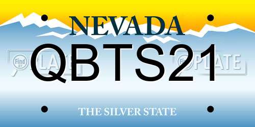 QBTS21 Nevada License Plate