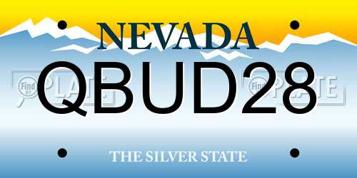 QBUD28 Nevada License Plate