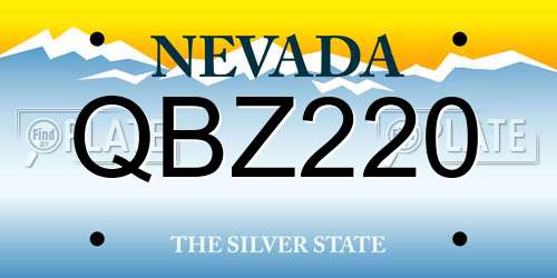 QBZ220 Nevada License Plate