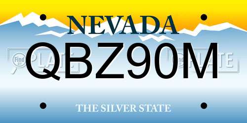 QBZ90M Nevada License Plate