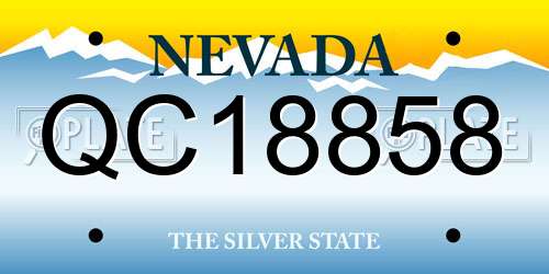 QC18858 Nevada License Plate