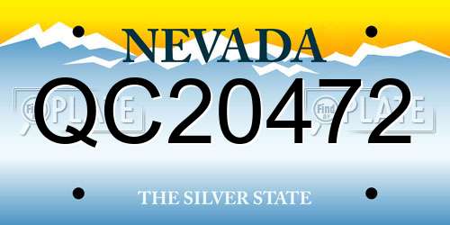 QC20472 Nevada License Plate
