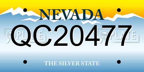 QC20477 Nevada License Plate