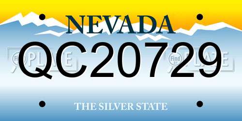 QC20729 Nevada License Plate