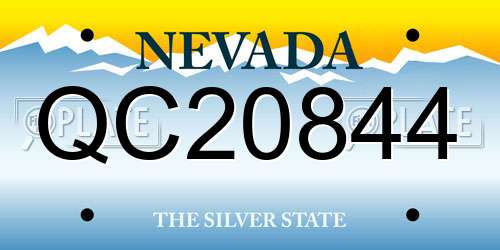QC20844 Nevada License Plate