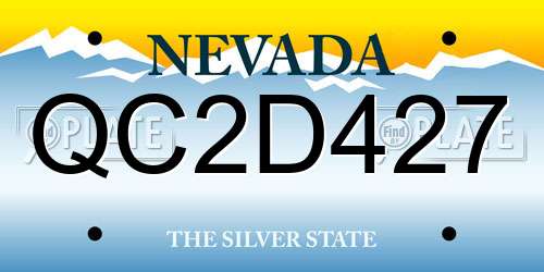 QC2D427 Nevada License Plate