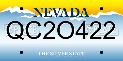 QC2O422 Nevada License Plate