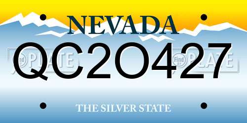 QC2O427 Nevada License Plate