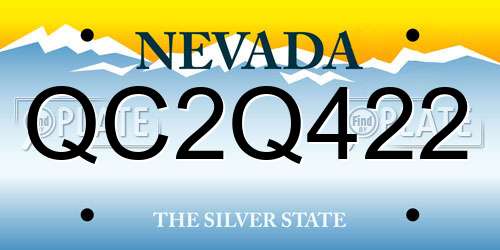 QC2Q422 Nevada License Plate