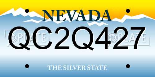 QC2Q427 Nevada License Plate