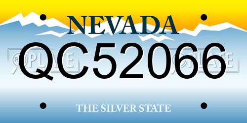 QC52066 Nevada License Plate