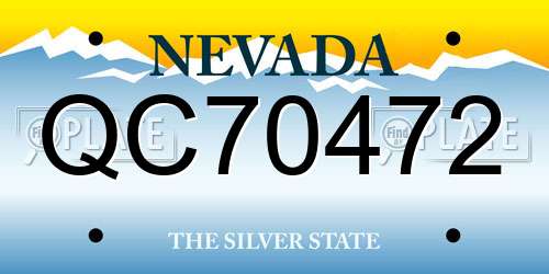 QC70472 Nevada License Plate