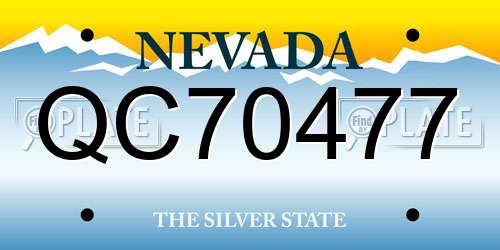 QC70477 Nevada License Plate