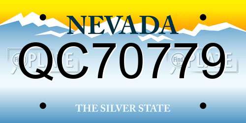 QC70779 Nevada License Plate