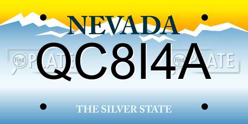 QC8I4A Nevada License Plate