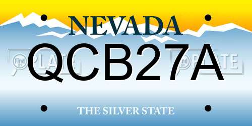 QCB27A Nevada License Plate