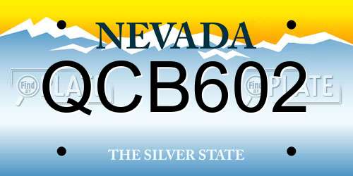 QCB602 Nevada License Plate