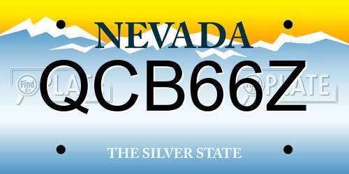 QCB66Z Nevada License Plate