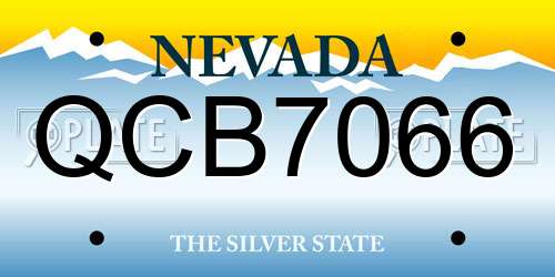 QCB7066 Nevada License Plate