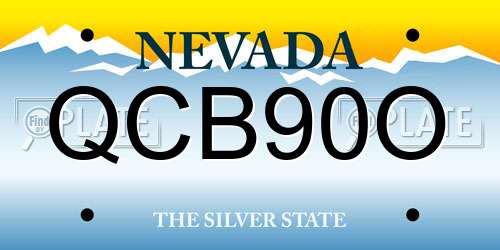 QCB90O Nevada License Plate