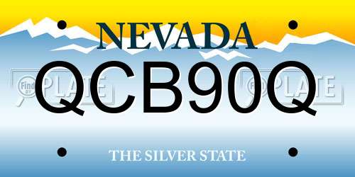 QCB90Q Nevada License Plate