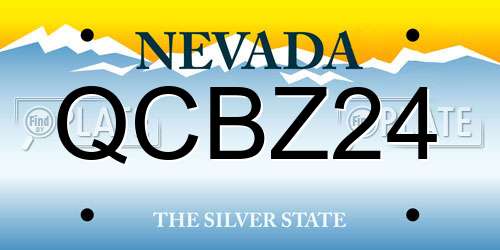QCBZ24 Nevada License Plate