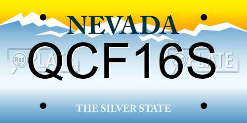 QCF16S Nevada License Plate
