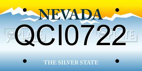 QCI0722 Nevada License Plate