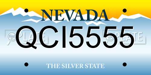 QCI5555 Nevada License Plate