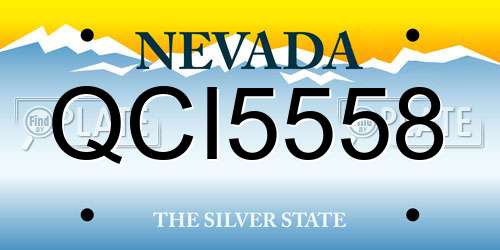 QCI5558 Nevada License Plate
