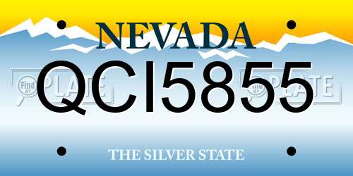 QCI5855 Nevada License Plate