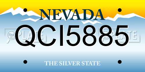 QCI5885 Nevada License Plate