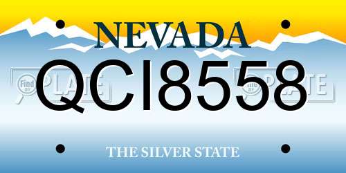 QCI8558 Nevada License Plate