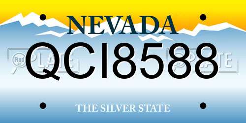 QCI8588 Nevada License Plate