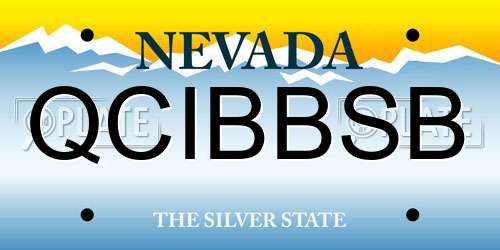 QCIBBSB Nevada License Plate