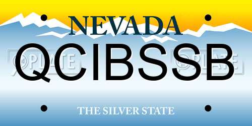 QCIBSSB Nevada License Plate