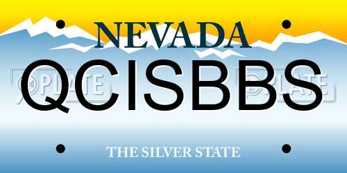 QCISBBS Nevada License Plate